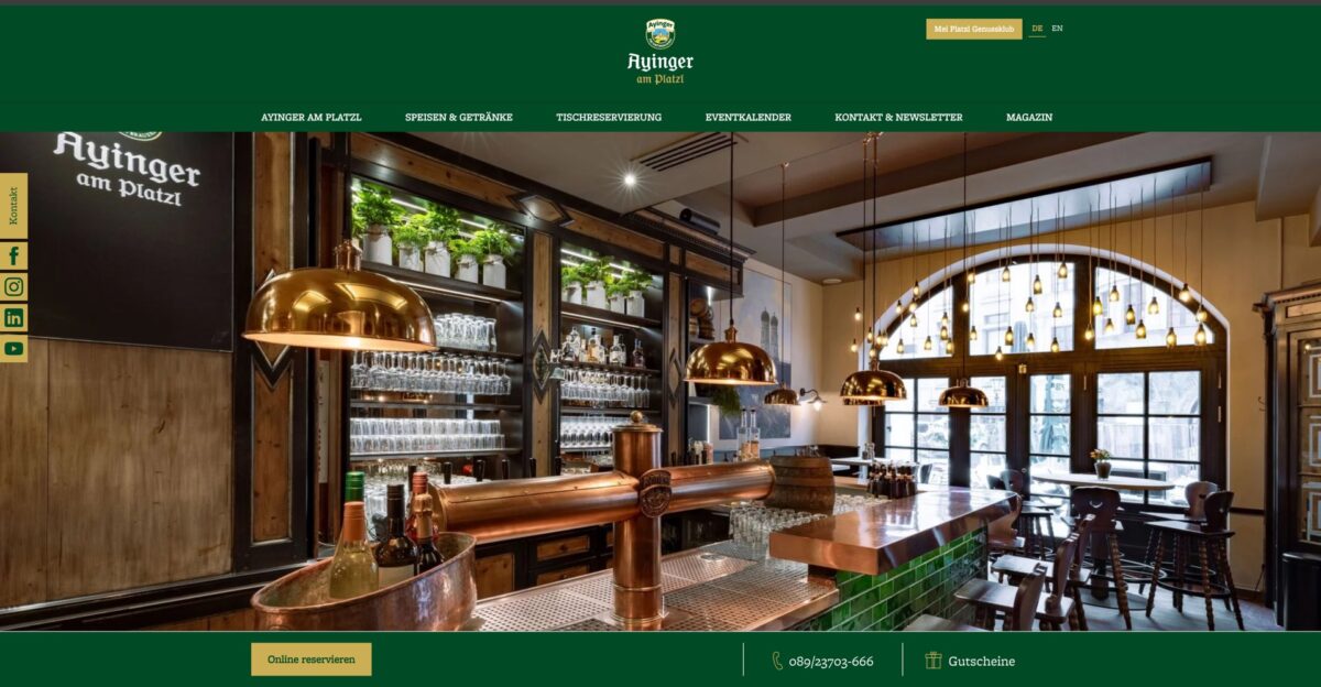 Screenshot der Website
