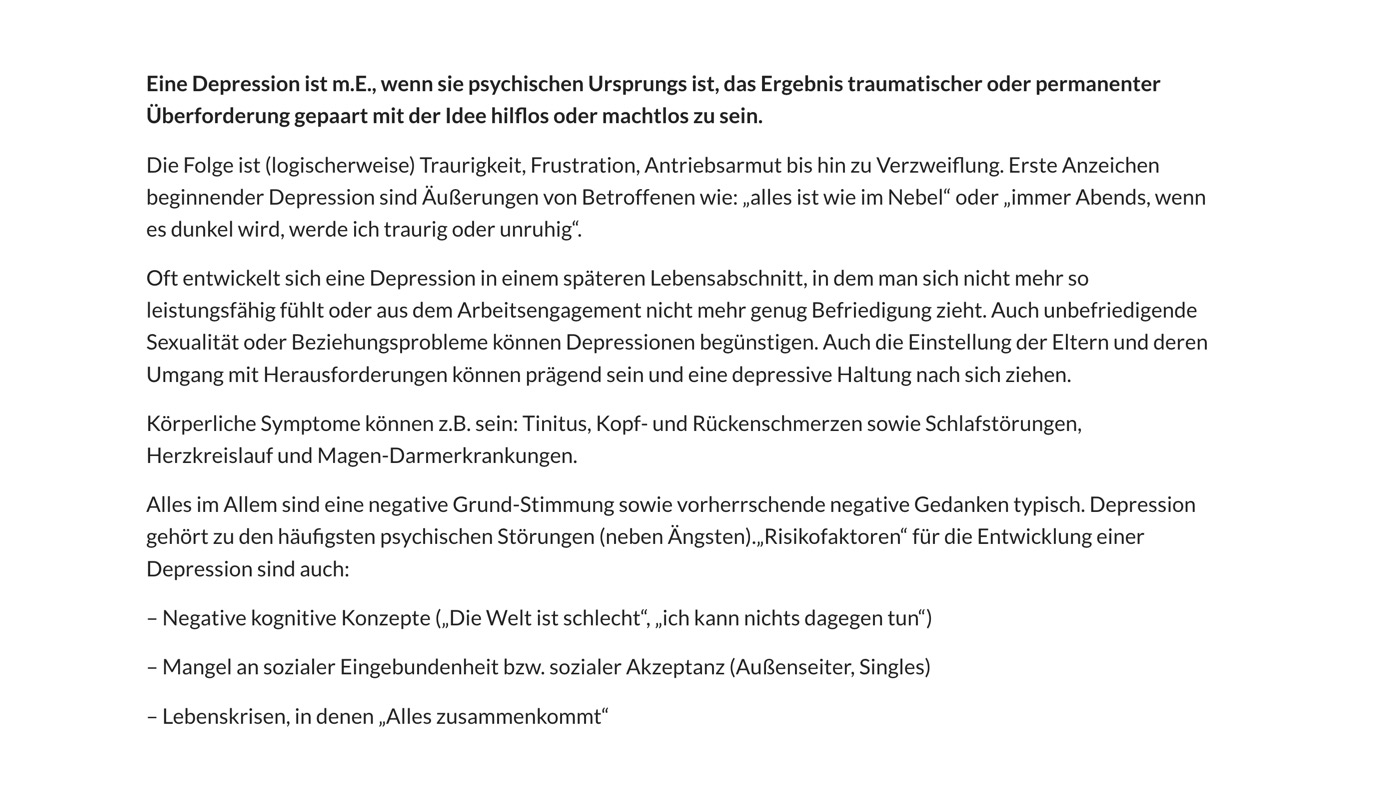 Ausschnitt 3 von 5 der Website von Systemische Therapie Stuttgart, Stuttgart