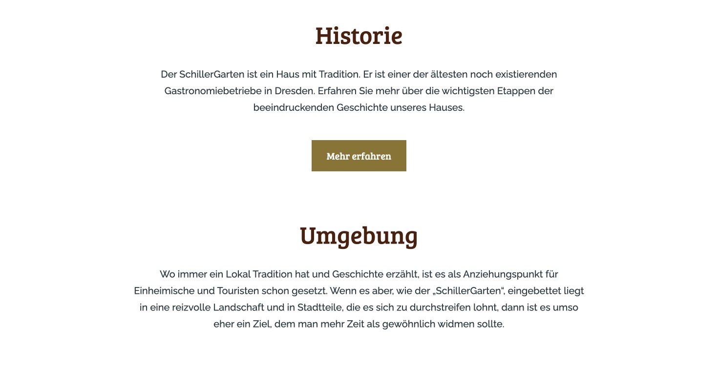 Ausschnitt 4 von 4 der Website von SchillerGarten, Dresden