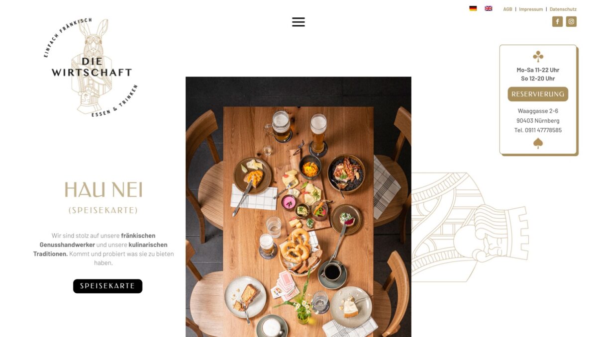 Screenshot der Website