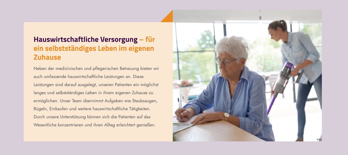 Ausschnitt 4 von 5 der Website von Pflegedienst Schwester Antje, Dresden
