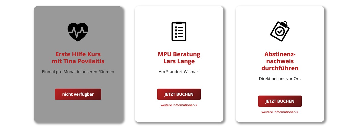 Ausschnitt 2 von 5 der Website von Fahrschule Neptun, Landkreis Nordwestmecklenburg