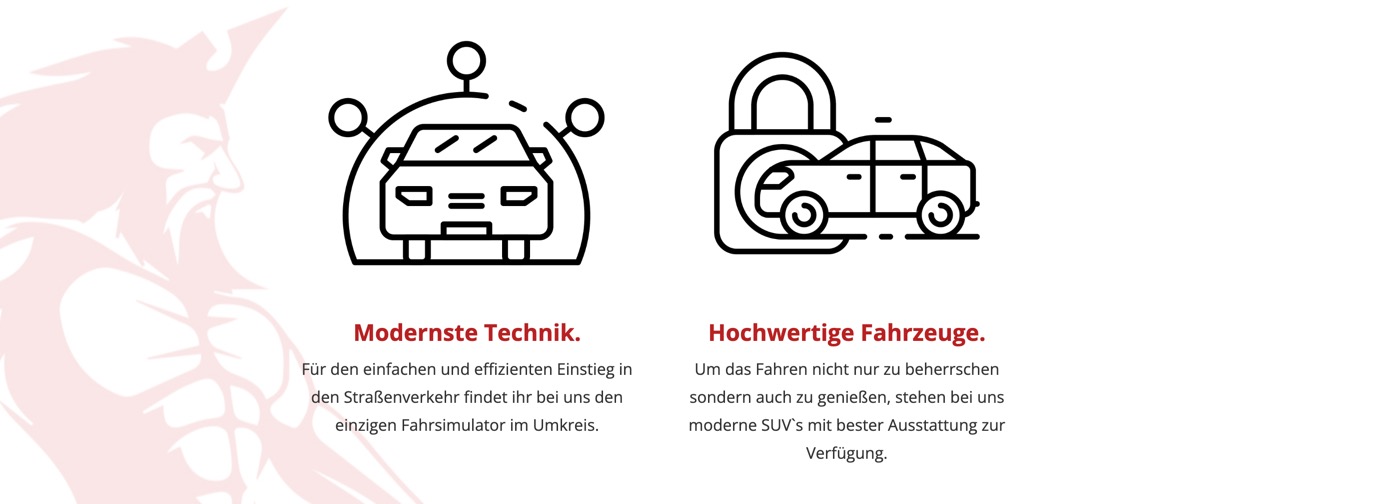 Ausschnitt 1 von 5 der Website von Fahrschule Neptun, Landkreis Nordwestmecklenburg