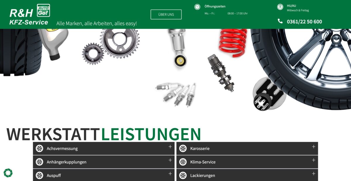 Screenshot der Website