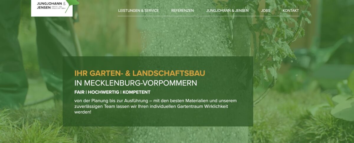 Screenshot der Website
