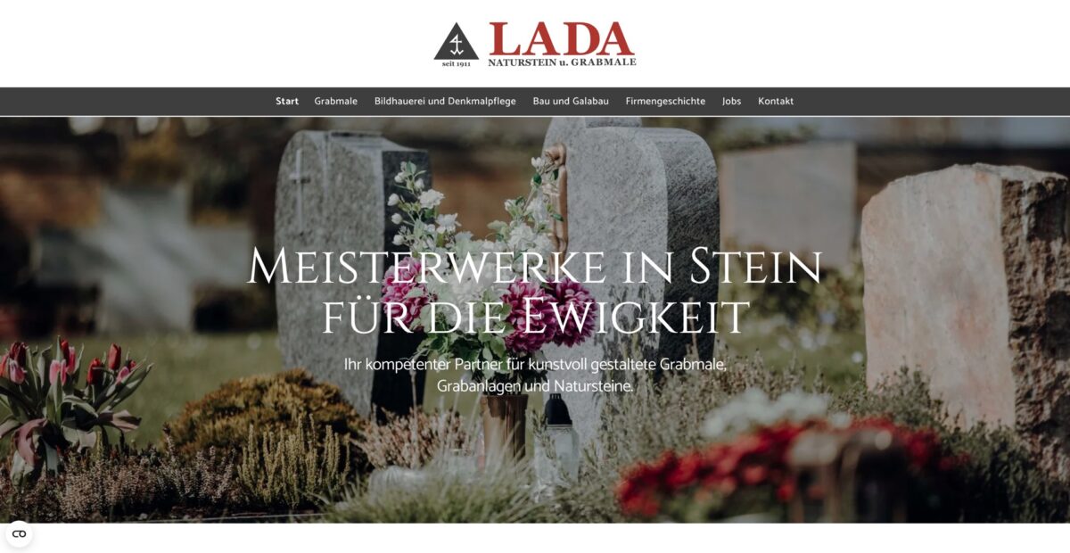 Screenshot der Website
