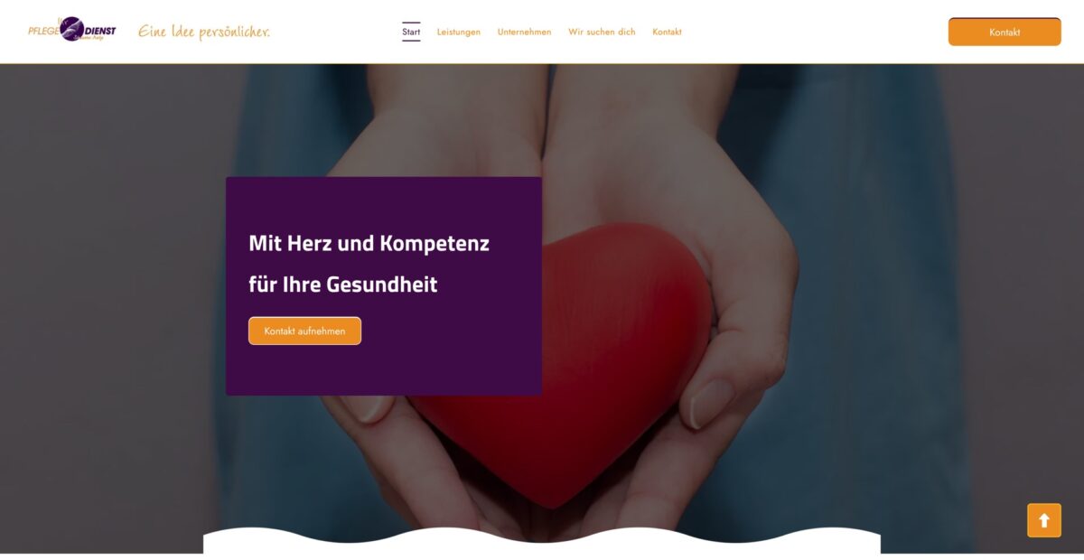 Screenshot der Website