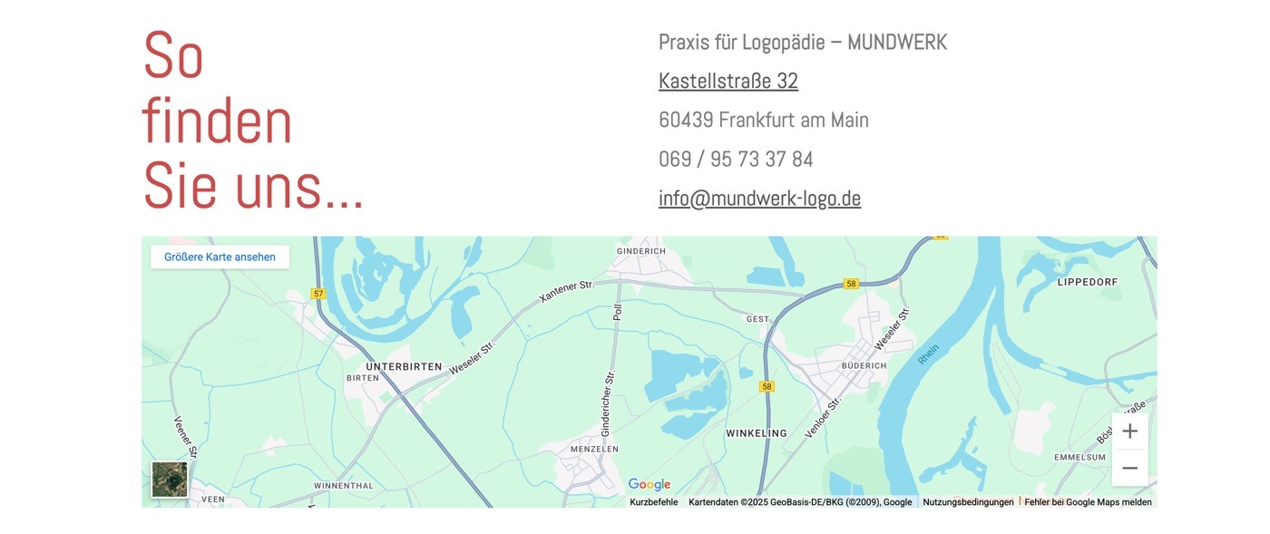 Ausschnitt 4 von 4 der Website von MUNDWERK, Frankfurt am Main