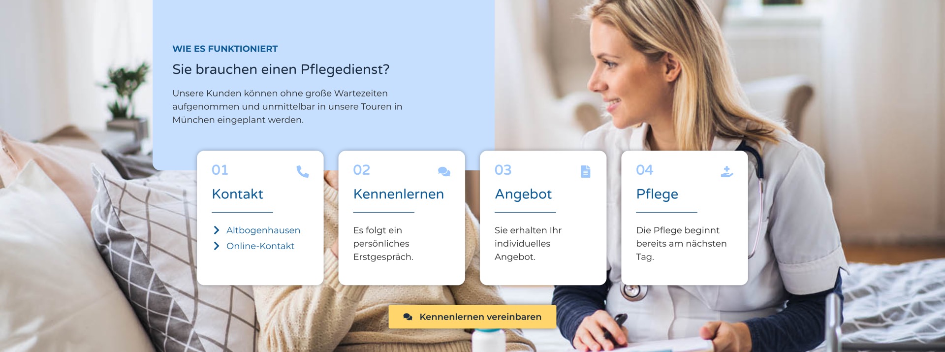 Ausschnitt 5 von 6 der Website von Kardia, München