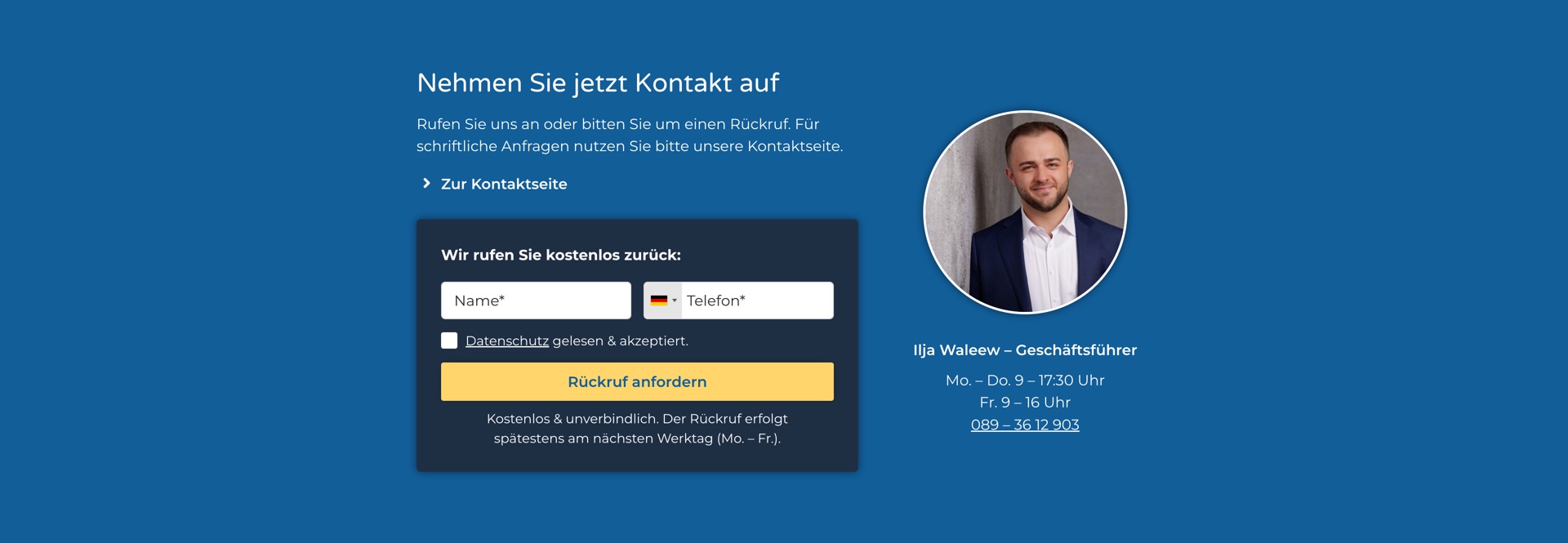 Ausschnitt 6 von 6 der Website von Kardia, München