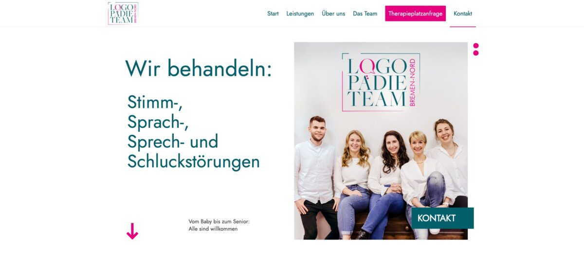 Screenshot der Website