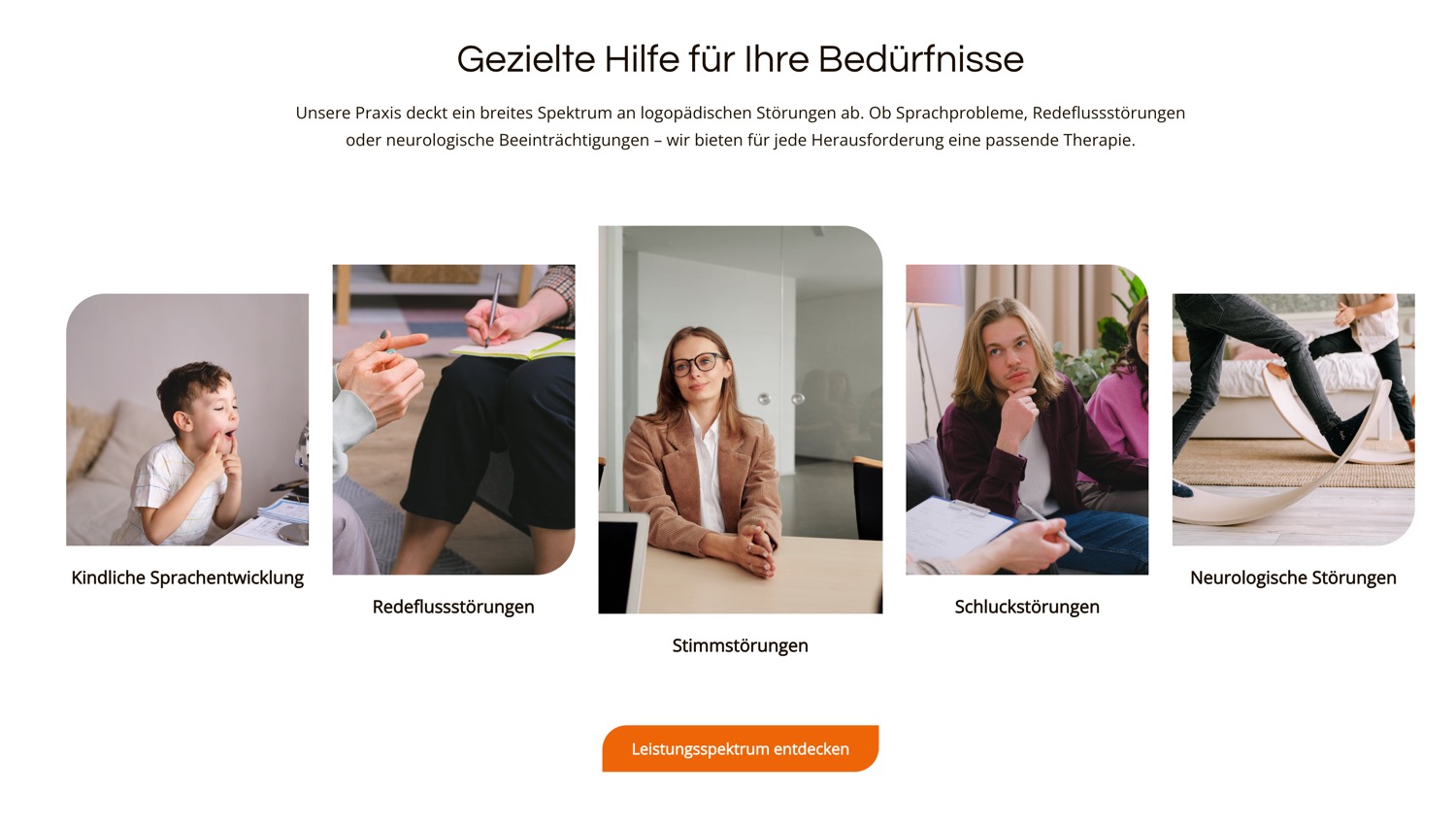 Ausschnitt 3 von 6 der Website von Logopädie Gängler, Berlin