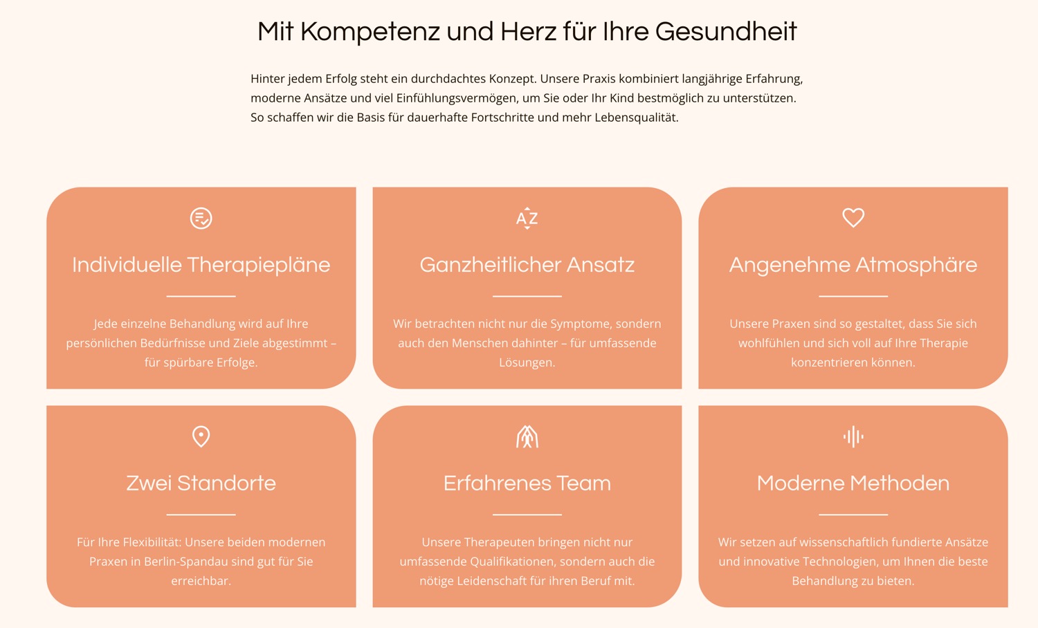 Ausschnitt 4 von 6 der Website von Logopädie Gängler, Berlin