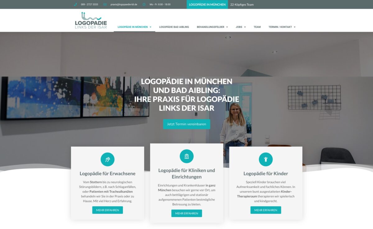 Screenshot der Website