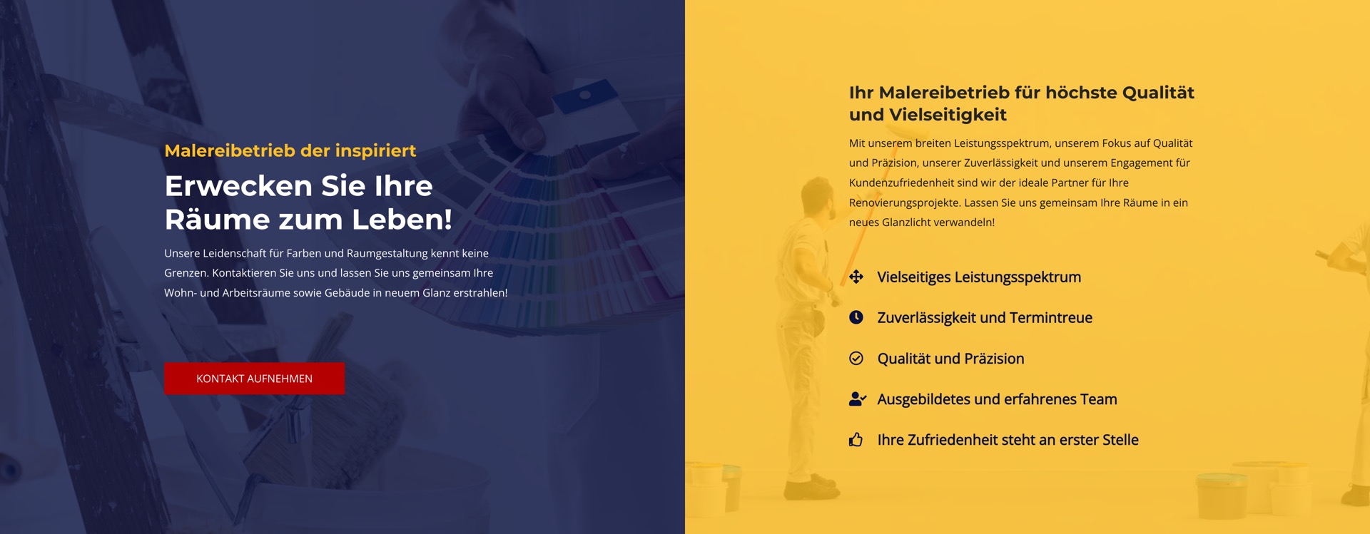 Ausschnitt 4 von 4 der Website von Malereibetriebs Kammerer, Hannover