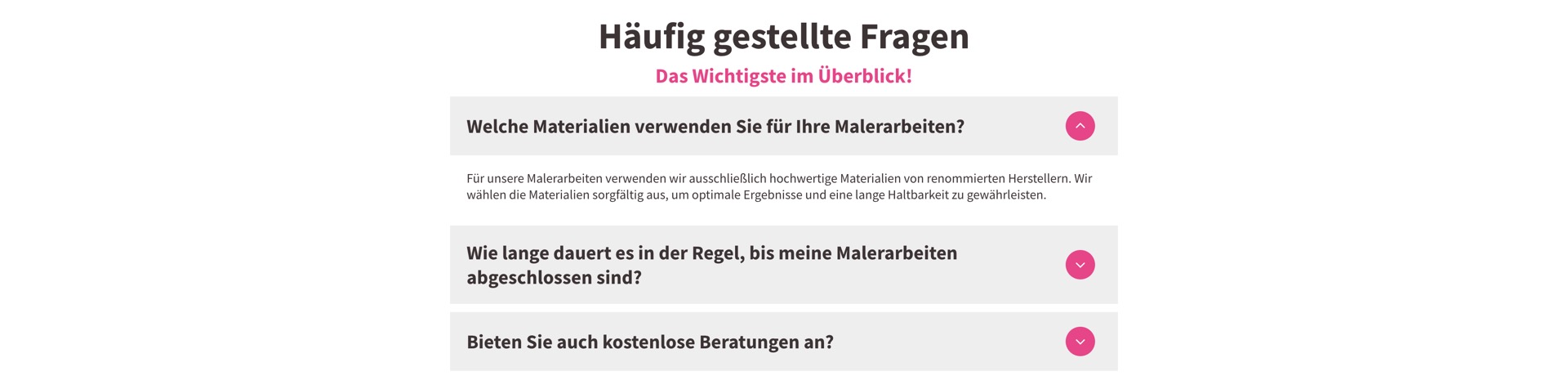 Ausschnitt 5 von 5 der Website von Lange & Hinz – Das Malermeister-Team, Hamburg