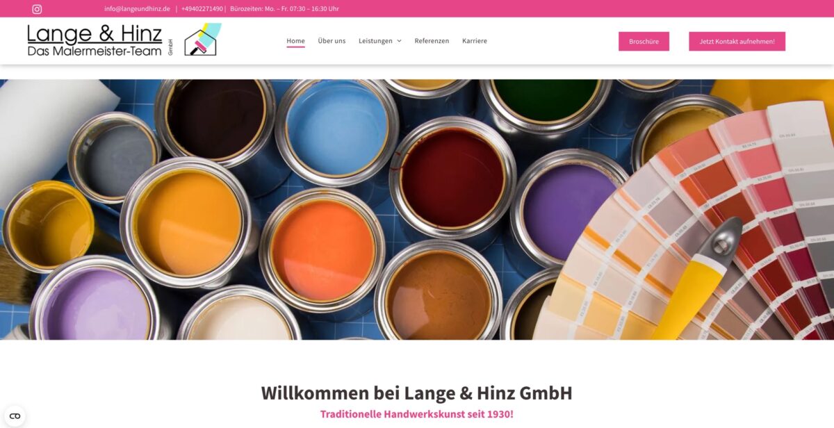 Screenshot der Website