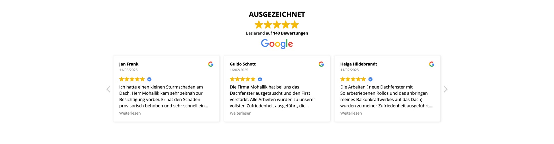Ausschnitt 5 von 5 der Website von Mohallik Dach, Rhein-Sieg-Kreis