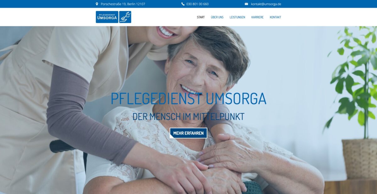 Screenshot der Website