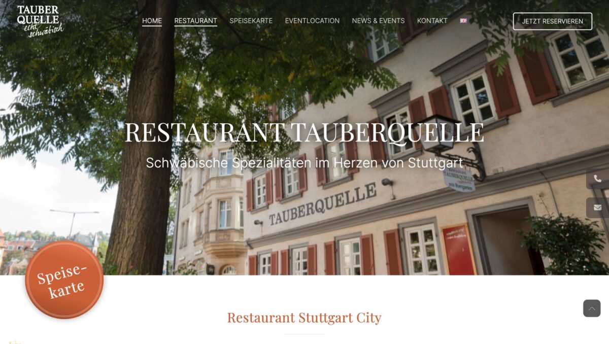 Screenshot der Website