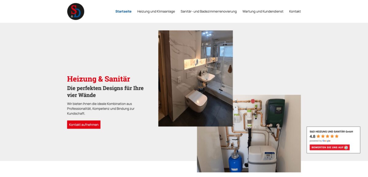 Screenshot der Website