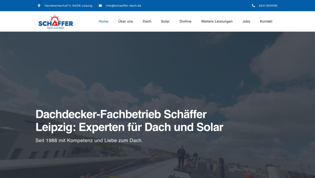 Screenshot der Website
