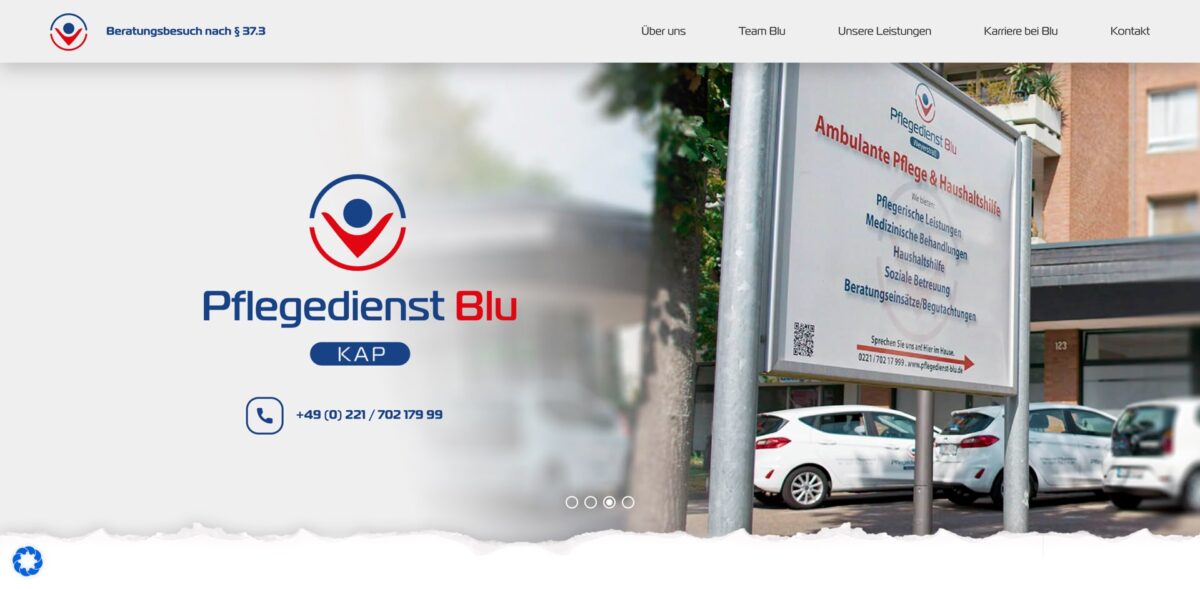 Screenshot der Website