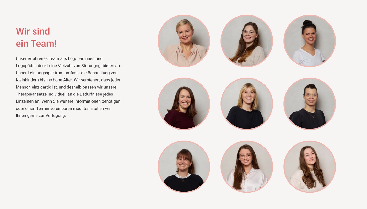 Ausschnitt 2 von 5 der Website von Praxis für Logopädie Catrin Froneck, Köln