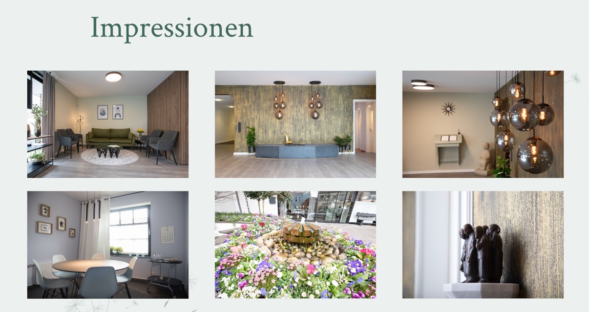 Ausschnitt 4 von 5 der Website von Bohlken & Engelhardt: Beerdigungs-Institut, Bremen