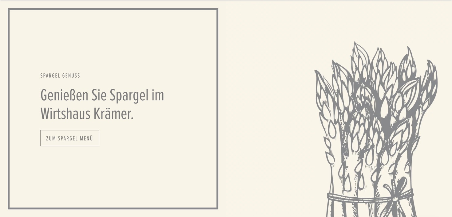 Ausschnitt 2 von 4 der Website von Wirtshaus Krämer, Dortmund