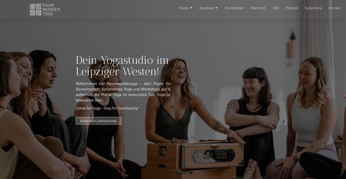 Screenshot der Website