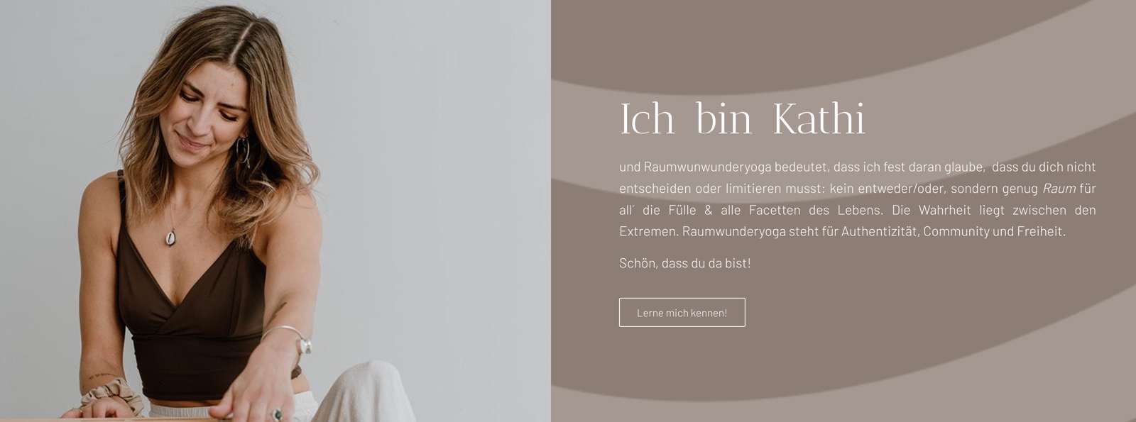 Ausschnitt 2 von 6 der Website von Raumwunderyoga, Leipzig