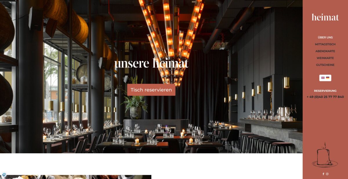 Screenshot der Website