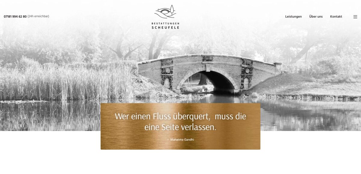 Screenshot der Website