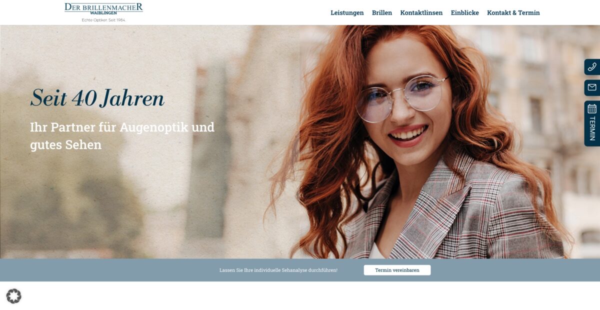 Screenshot der Website