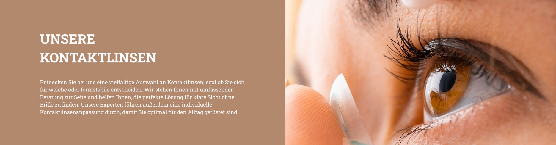 Ausschnitt 5 von 5 der Website von Der Brillenmacher Waiblingen, Rems-Murr-Kreis