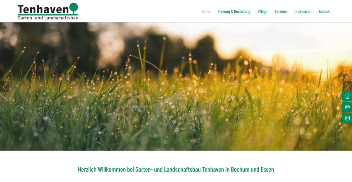 Screenshot der Website