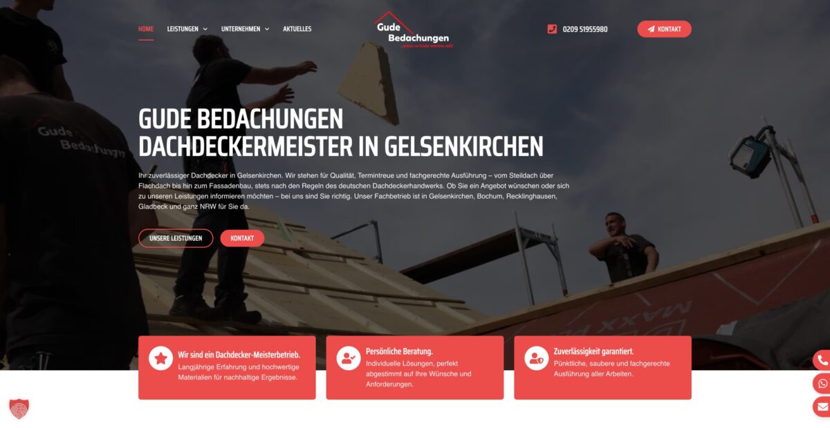 Screenshot der Website