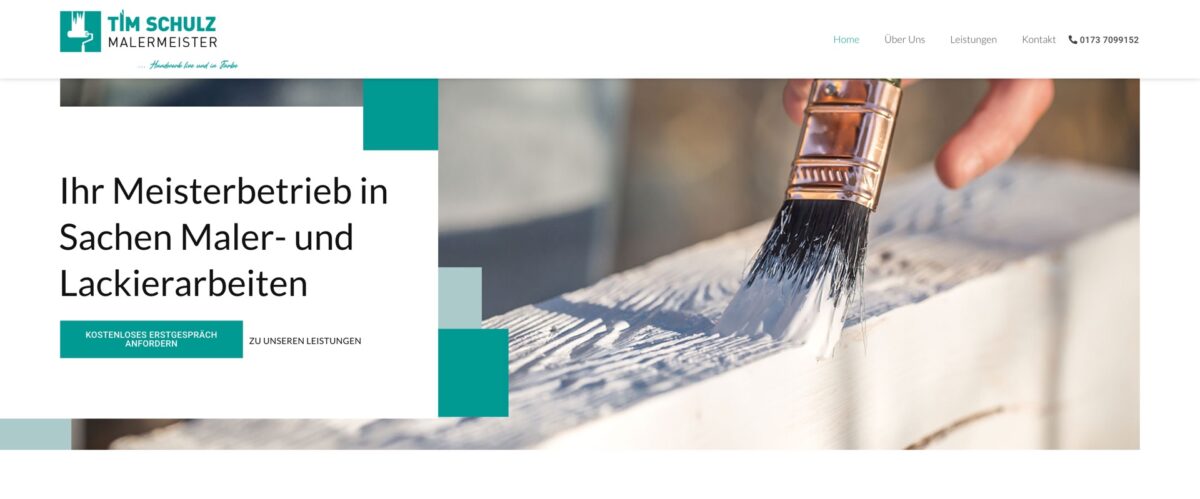 Screenshot der Website