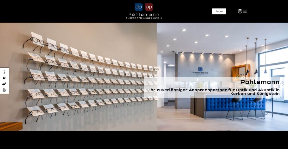 Screenshot der Website