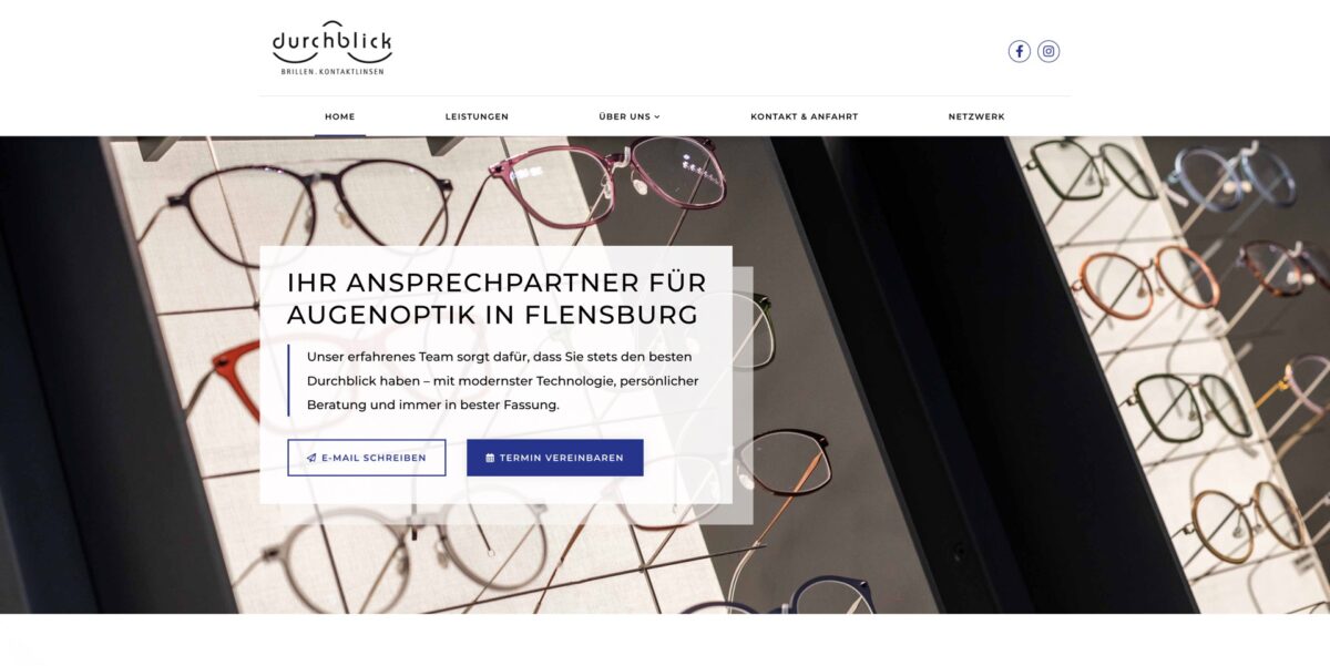 Screenshot der Website