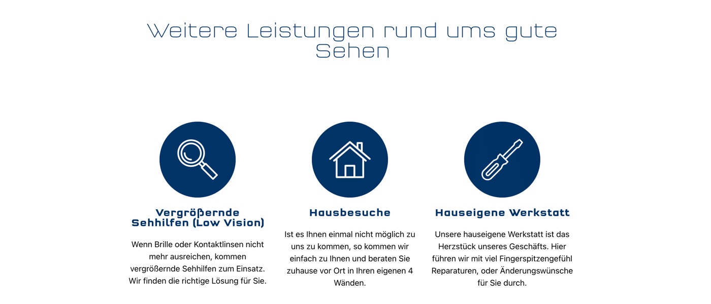 Ausschnitt 4 von 6 der Website von Pöhlemann Augenoptik & Hörakustik, Wetteraukreis