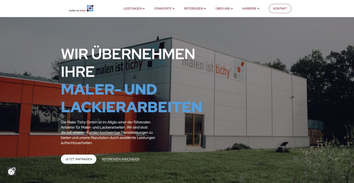 Screenshot der Website