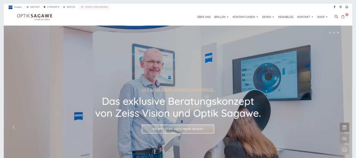 Screenshot der Website
