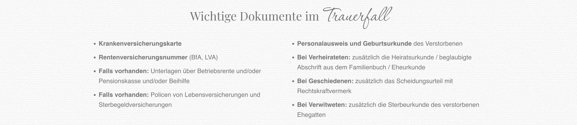 Ausschnitt 5 von 5 der Website von Pertzel Bestattungen, Flensburg