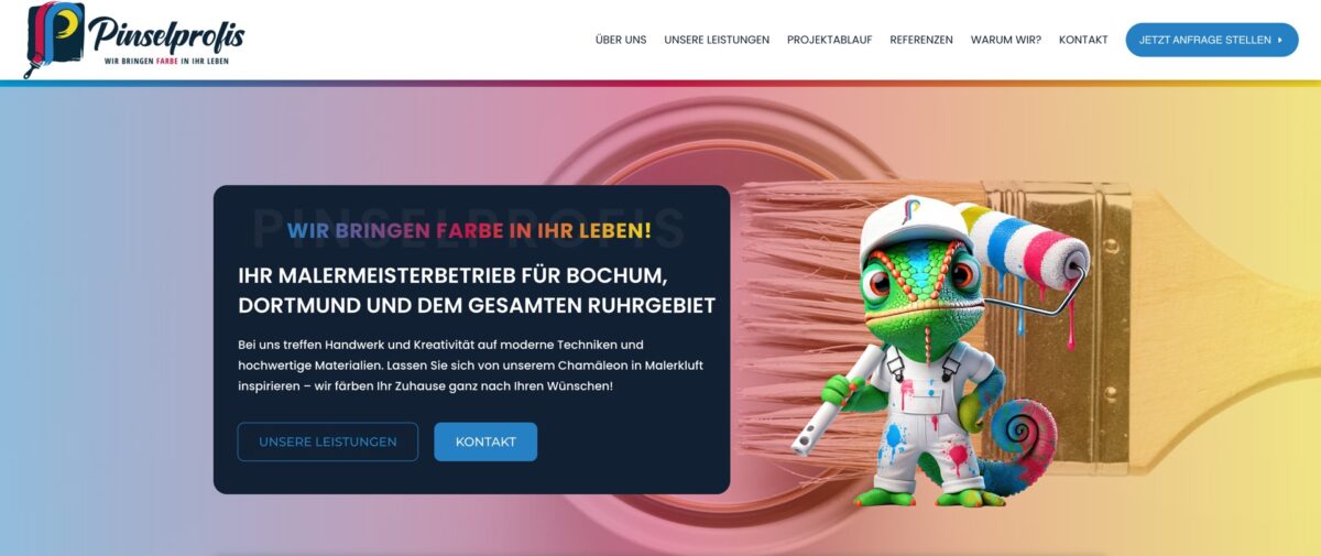Screenshot der Website