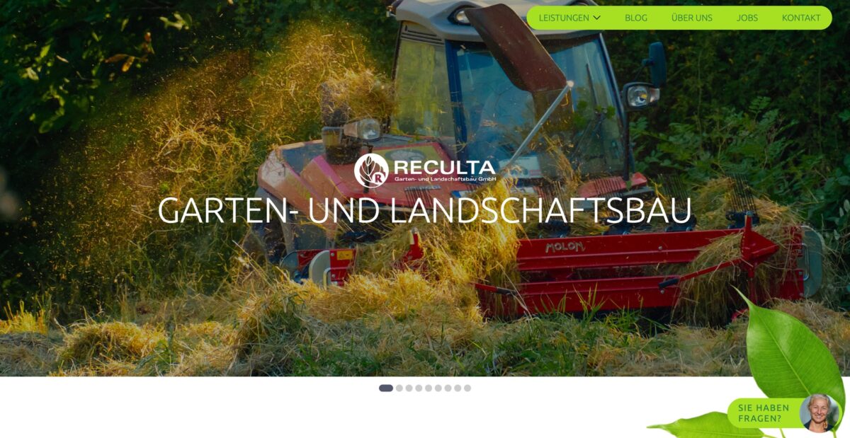 Screenshot der Website