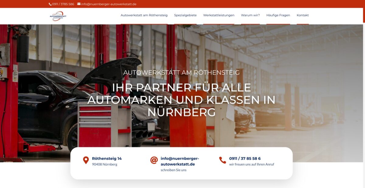 Screenshot der Website