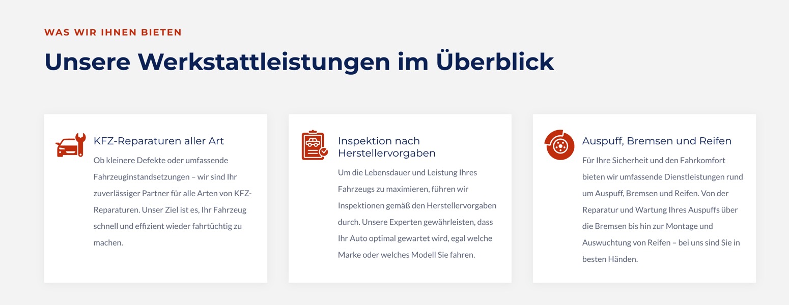 Ausschnitt 4 von 4 der Website von Autowerkstatt am Röthensteig, Nürnberg