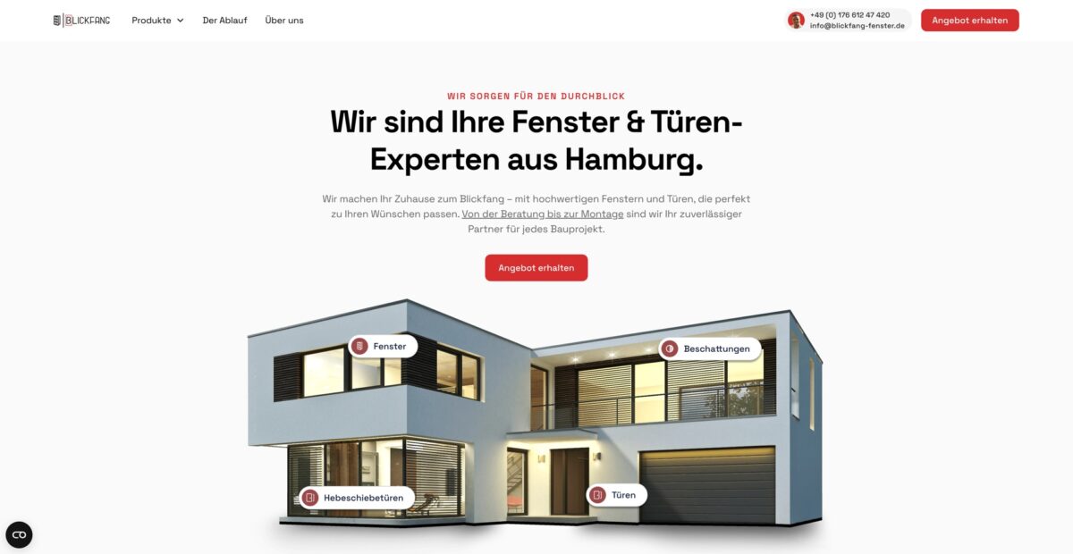 Screenshot der Website